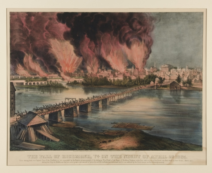 "The Fall of Richmond, Virginia, on the Night of April 2nd 1865"